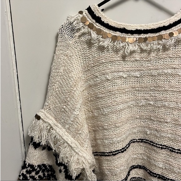 Anthropologie Margot fringe poncho sweater - Picture 9 of 16